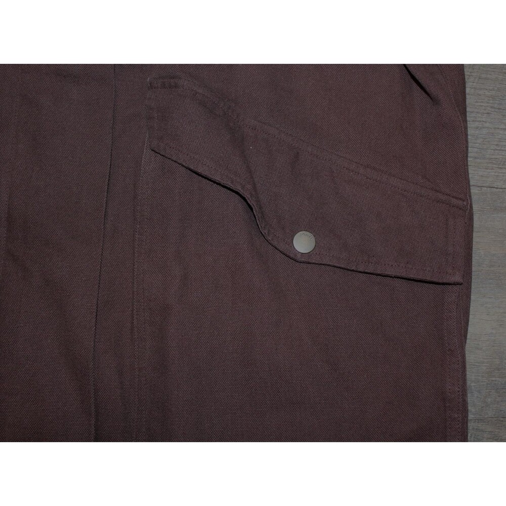 NWT MATE THE LABEL WOMEN'S COTTON CANVAS CHORE JACKET BROWN $220 - Picture 6 of 9